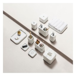 Giobagnara, Polo Arabescato White Marble Bathroom Set, Square valet tray, small