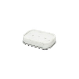 Giobagnara, Polo Arabescato White Marble Bathroom Set, Rectangular soap bowl