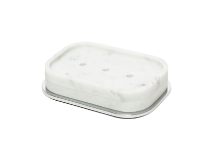 Giobagnara, Polo Arabescato White Marble Bathroom Set, Rectangular soap bowl