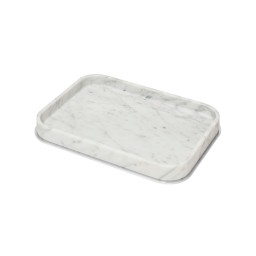 Giobagnara, Polo Arabescato White Marble Bathroom Set, Rectangular valet tray, large