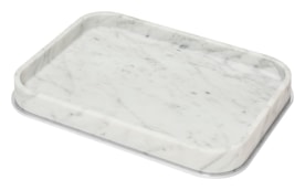Giobagnara, Polo Arabescato White Marble Bathroom Set, Rectangular valet tray, large