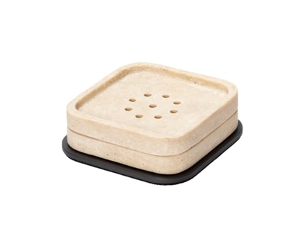 Giobagnara, Polo Travertino Marble Bathroom Set, Soap bowl