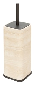 Giobagnara, Polo Travertino Marble Bathroom Set, Toilet brush