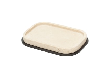 Giobagnara, Polo Travertino Marble Bathroom Set, Rectangular valet tray, small
