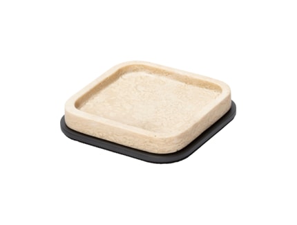 Giobagnara, Polo Travertino Marble Bathroom Set, Square valet tray, small