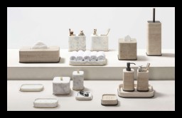 Giobagnara, Polo Travertino Marble Bathroom Set, Square valet tray, small