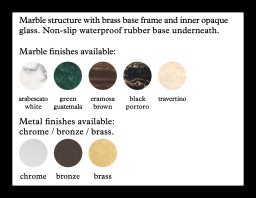 Giobagnara, Positano Black Portoro Marble Bathroom set, Round box