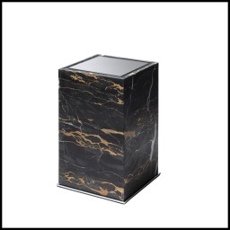 Giobagnara, Positano Black Portoro Marble Bathroom set, Bin