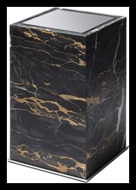 Giobagnara, Positano Black Portoro Marble Bathroom set, Bin