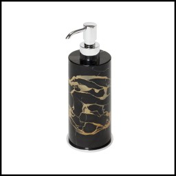 Giobagnara, Positano Black Portoro Marble Bathroom set, Soap dispenser