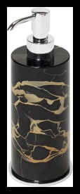 Giobagnara, Positano Black Portoro Marble Bathroom set, Soap dispenser