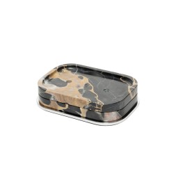 Giobagnara, Positano Black Portoro Marble Bathroom set, Rectangular soap bowl