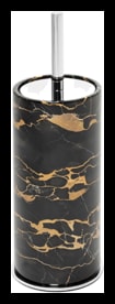 Giobagnara, Positano Black Portoro Marble Bathroom set, Toilet brush