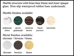 Giobagnara, Positano Black Portoro Marble Bathroom set, Toilet brush