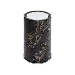 Giobagnara, Positano Black Portoro Marble Bathroom set, Round bin