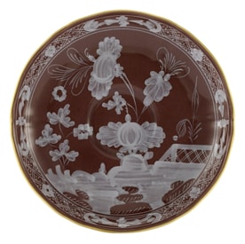 Ginori 1735, Oriente Italiano Castagna & Meringa, Coffee saucer, castagna