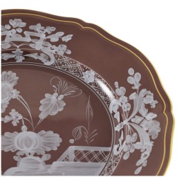 Ginori 1735, Oriente Italiano Castagna & Meringa, Coffee saucer, castagna