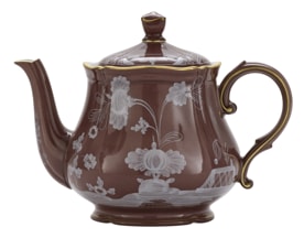 Ginori 1735, Oriente Italiano Castagna & Meringa, Teapot, castagna