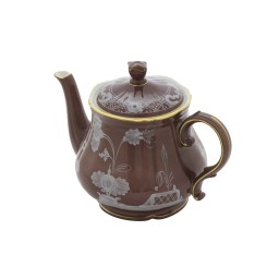 Ginori 1735, Oriente Italiano Castagna & Meringa, Teapot, castagna