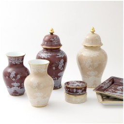 Ginori 1735, Oriente Italiano Castagna & Meringa, Ming vase, castagna