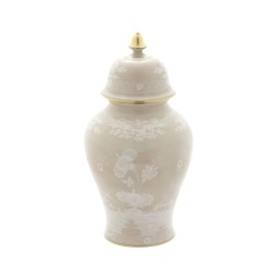 Ginori 1735, Oriente Italiano Castagna & Meringa, Potiche vase large, meringa