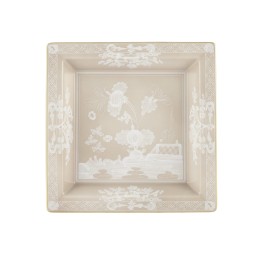 Ginori 1735, Oriente Italiano Castagna & Meringa, Square change tray large, meringa