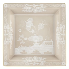 Ginori 1735, Oriente Italiano Castagna & Meringa, Square change tray large, meringa
