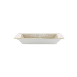 Ginori 1735, Oriente Italiano Castagna & Meringa, Square change tray large, meringa