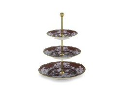 Ginori 1735, Oriente Italiano Castagna & Meringa, 3-tier serving stand