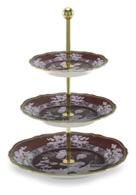 Ginori 1735, Oriente Italiano Castagna & Meringa, 3-tier serving stand