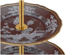 Ginori 1735, Oriente Italiano Castagna & Meringa, 3-tier serving stand