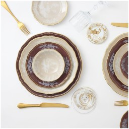 Ginori 1735, Oriente Italiano Castagna & Meringa, Bowl small, meringa