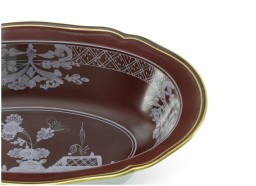 Ginori 1735, Oriente Italiano Castagna & Meringa, Oval bowl
