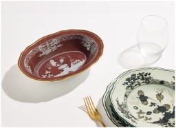 Ginori 1735, Oriente Italiano Castagna & Meringa, Oval bowl