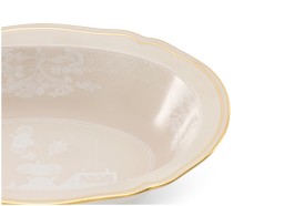 Ginori 1735, Oriente Italiano Castagna & Meringa, Oval bowl