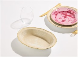 Ginori 1735, Oriente Italiano Castagna & Meringa, Oval bowl