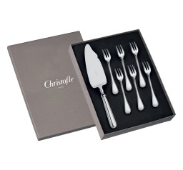 Christofle, Albi cutlery, silver plated, Cake set with server and 6 dessert forks