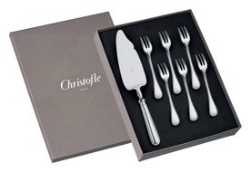 Christofle, Albi cutlery, silver plated, Cake set with server and 6 dessert forks