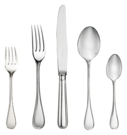 Christofle, Albi cutlery, sterling silver, Individual place settings (5 pieces)
