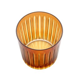 L'Objet, Prism, Set of 4 double old fashioned glasses, amber