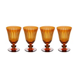 L'Objet, Prism, Set of 4 wine glasses, amber