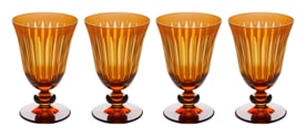 L'Objet, Prism, Set of 4 wine glasses, amber