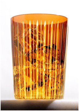 L'Objet, Prism, Set of 4 highball glasses, amber