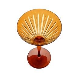 L'Objet, Prism, Set of 4 martini glasses, amber