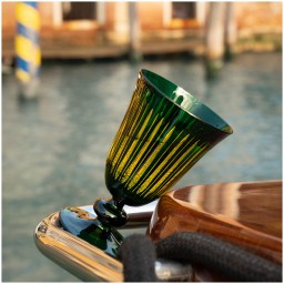 L'Objet, Prism, Set of 4 wine glasses, green