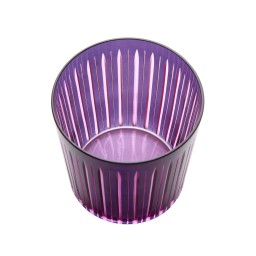 L'Objet, Prism, Set of 4 double old fashioned glasses, purple