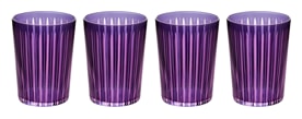 L'Objet, Prism, Set of 4 highball glasses, purple