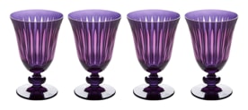 L'Objet, Prism, Set of 4 wine glasses, purple