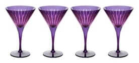 L'Objet, Prism, Set of 4 martini glasses, purple