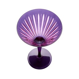 L'Objet, Prism, Set of 4 martini glasses, purple